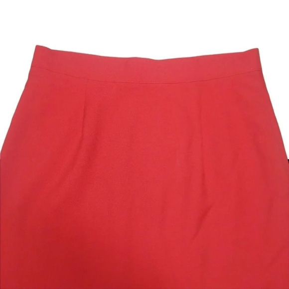 Vintage Mr. Jax Pure Virgin  Wool Skirt Red 16 - Picture 2 of 6